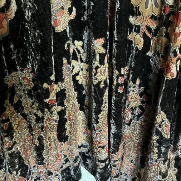 Lovestitch Burnout Velvet Floral Print Kimono Kaftan Bohemian - Picture 8 of 11